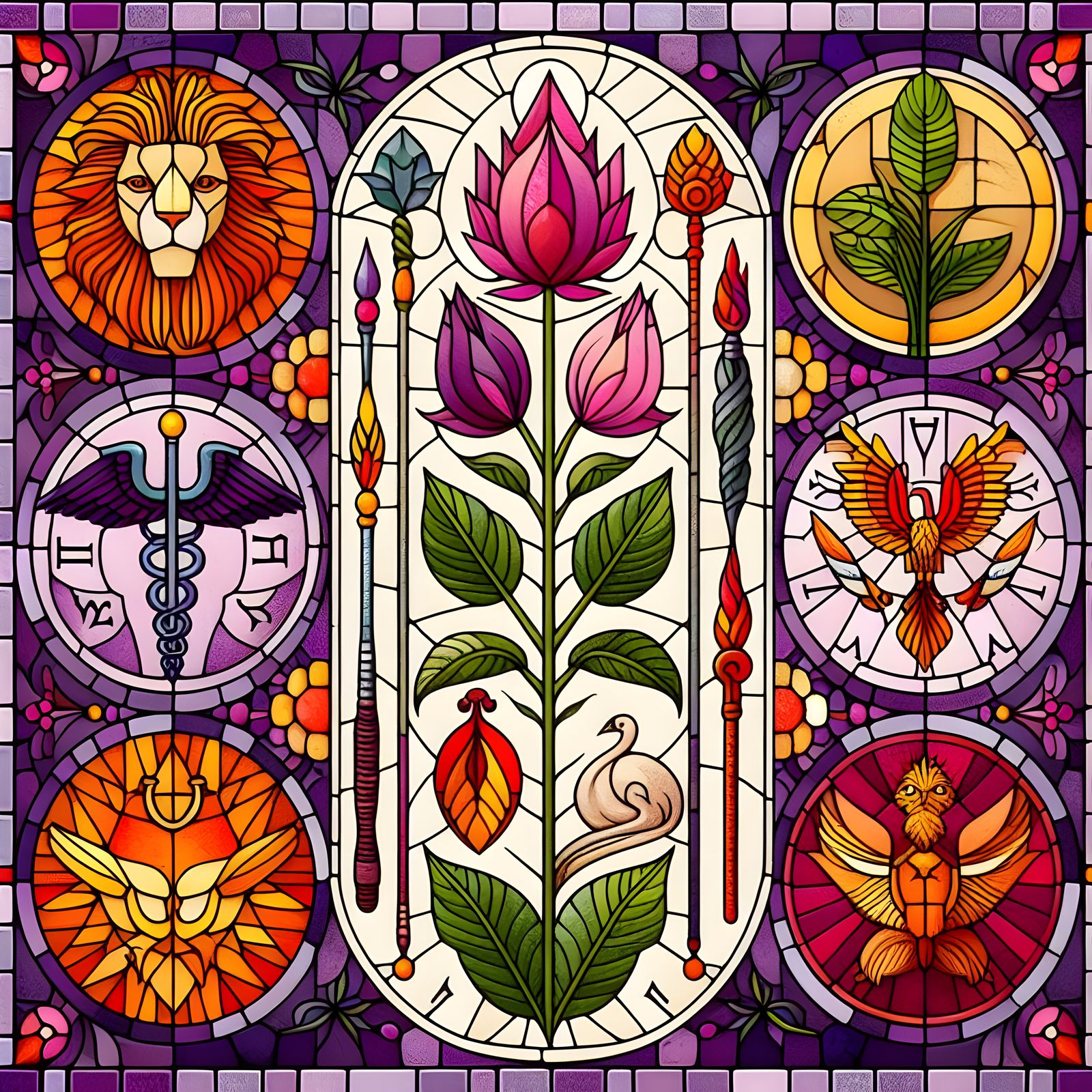 Thoth Tarot Seven of Wands Courage