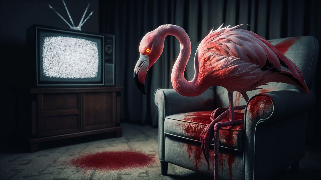 What happens in a room with pink flamingo, stays there
