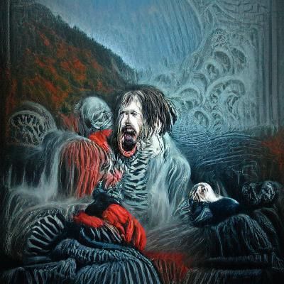 horror Gustave Doré Greg Rutkowski scream scary movie