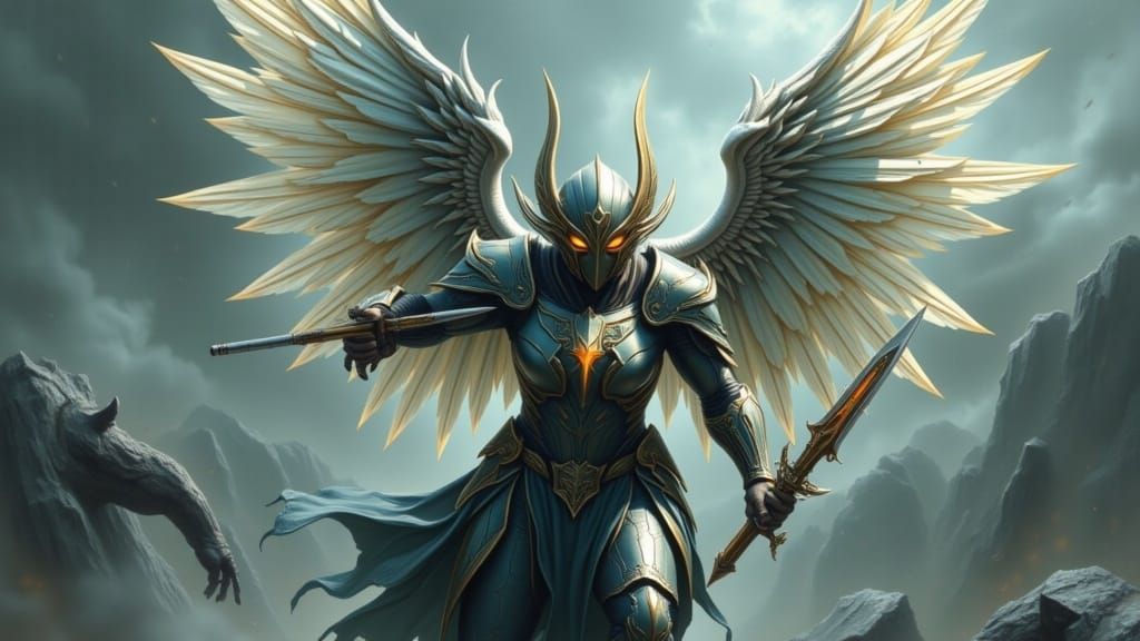  <lora:Angel Warrior:1.0>