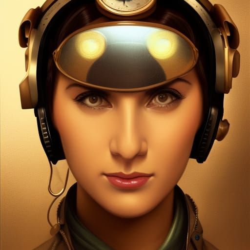 Steampunk pilot portrait #14