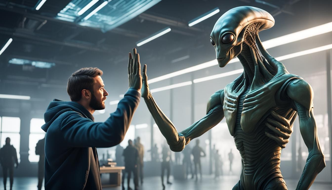 high five  by @Ghexghe