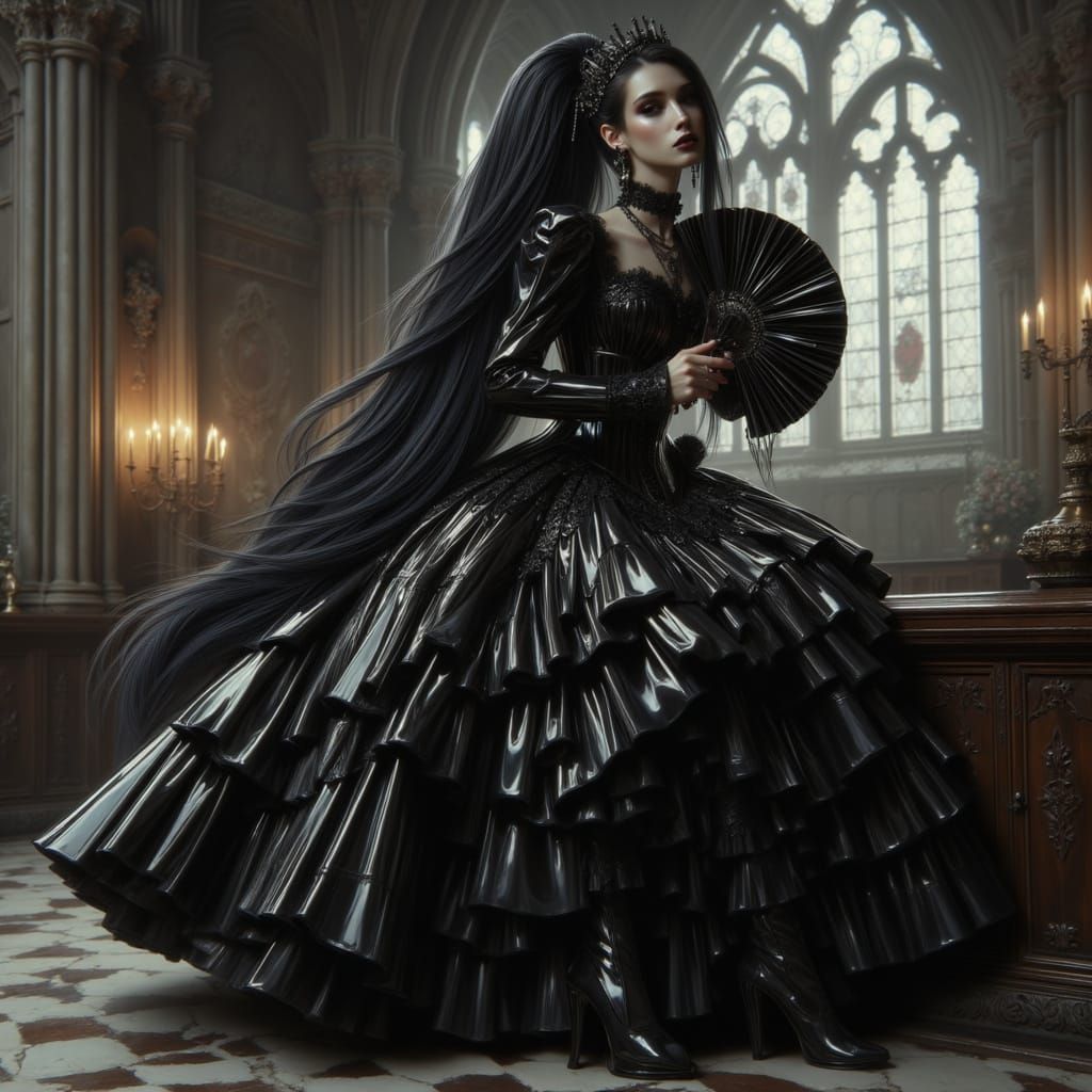 <lora:PrettyGothicStyle:1.0> Yoji Shinkawa, Ashley Wood, post apo background maximalism fantasy illustration ,full body shot, a pale-skinned...