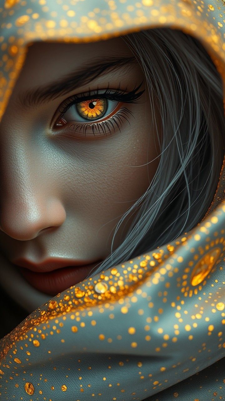 girl with golden eyes