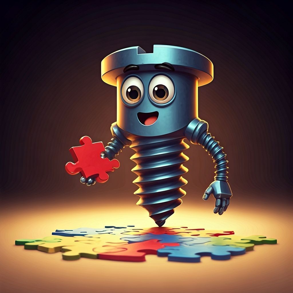 Little scr3w solving a puzzle  by @MrEbano