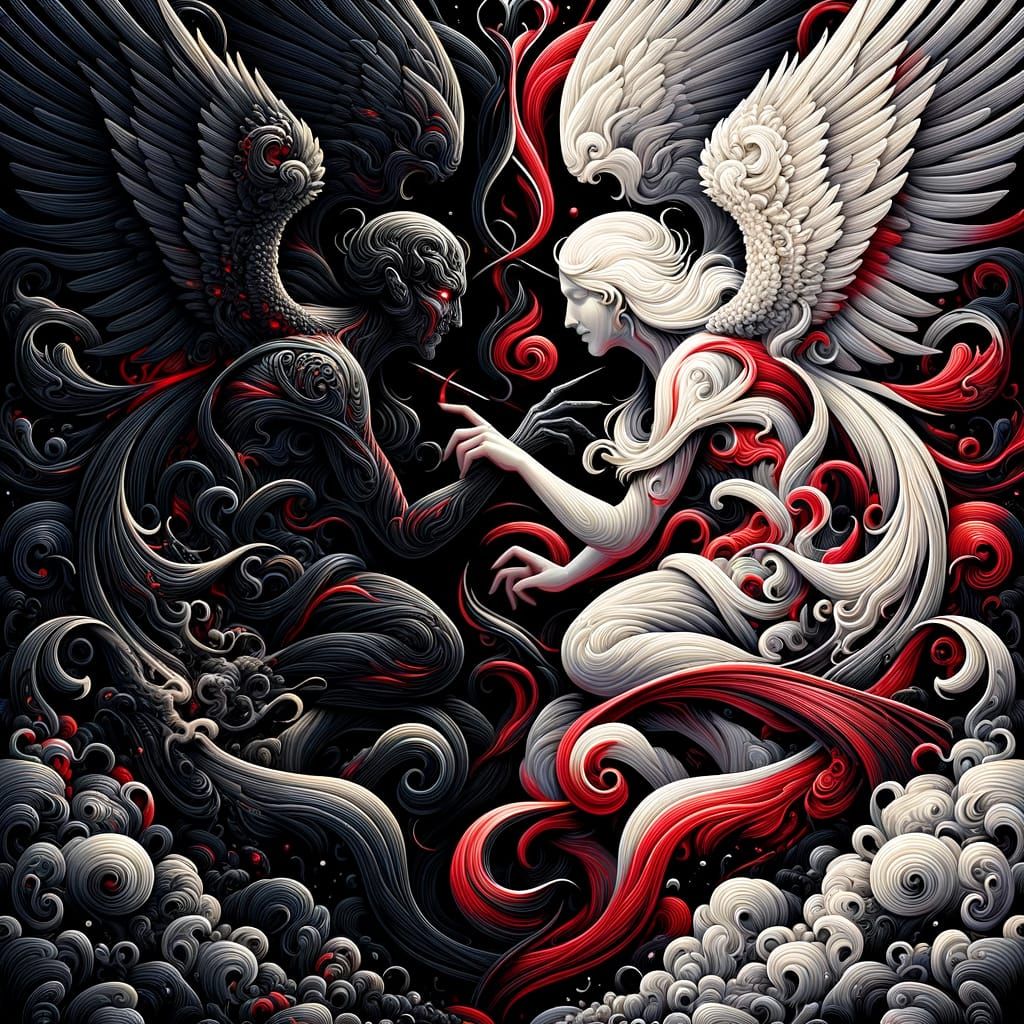 struggle between good and evil