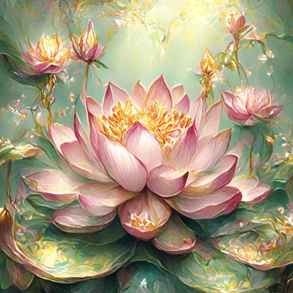 lotus <lora:Artistic Golden:1.0>