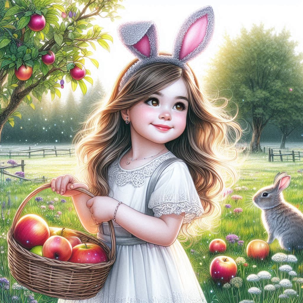 Beautiful meadow girl