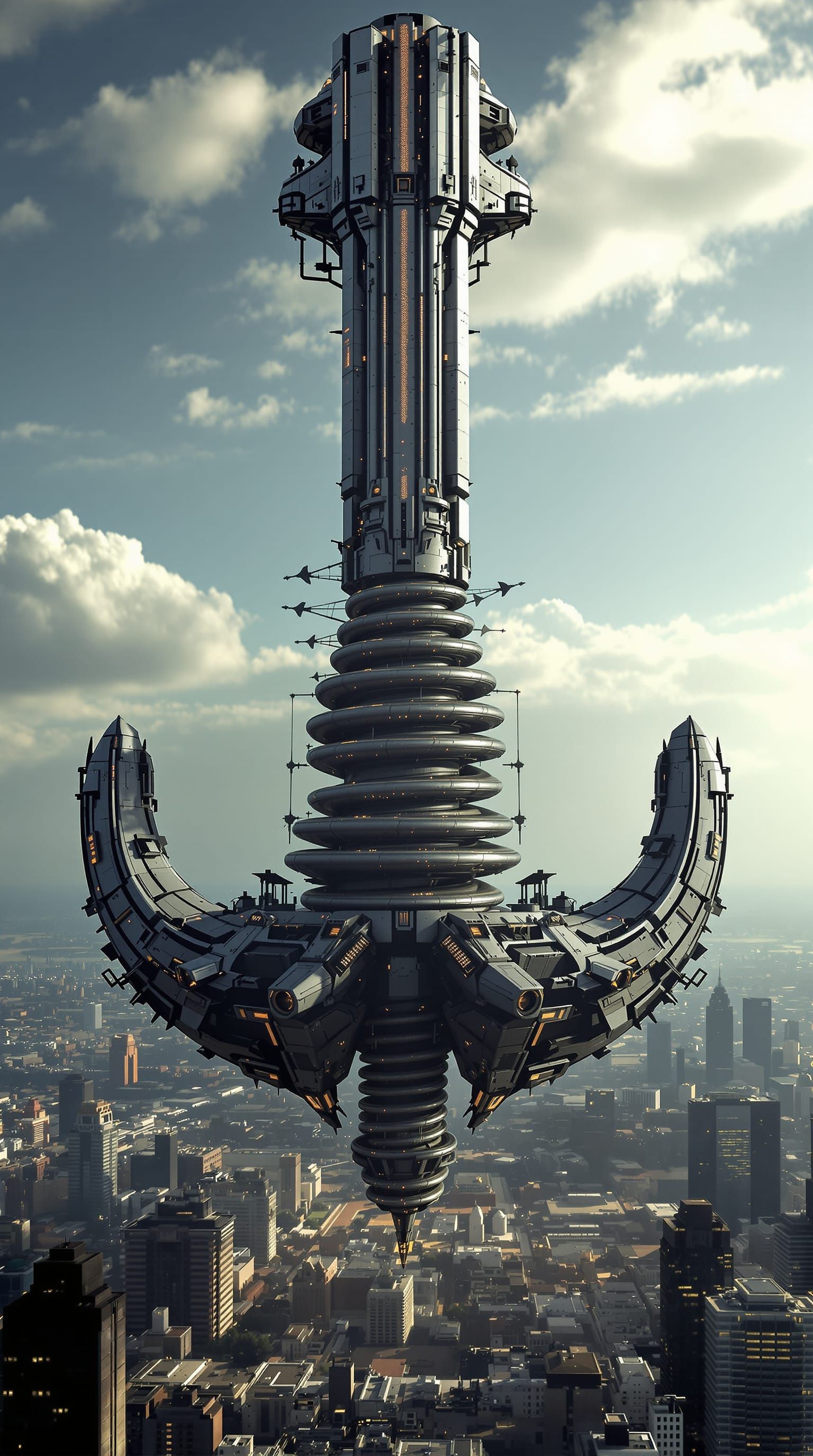 Colossal Alien Spaceship Anchors Above Johannesburg