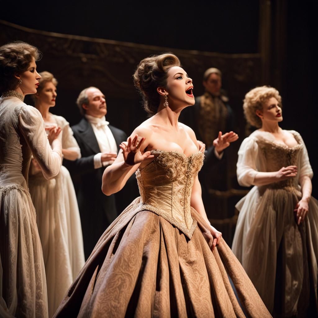 A photo of dramatic scenes capturing iconic operatic moments, powerful performances, and behind-the-scenes ...  by @Challenge