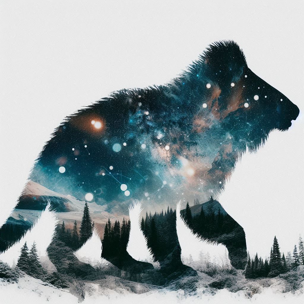 double exposure beautiful fantasy portrait landscape..