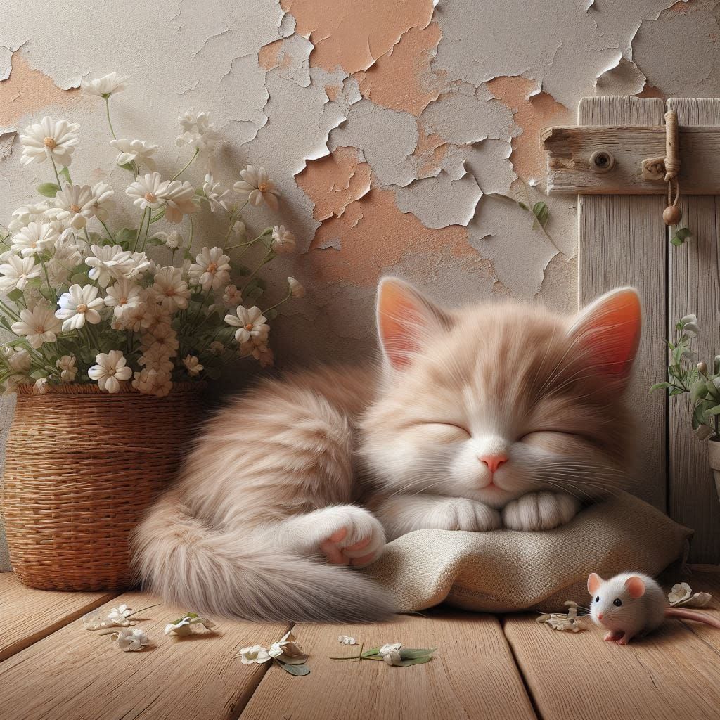 "Don't wake the kitty!!"