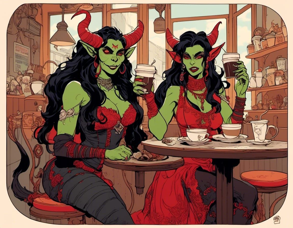 demons having coffee