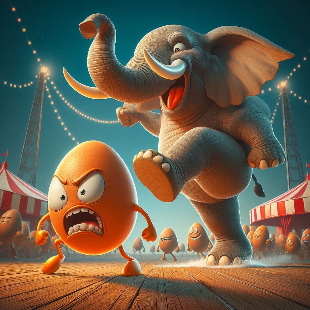 Angry Egg at the Circus 🎪 Elephant's Gleeful Rampage