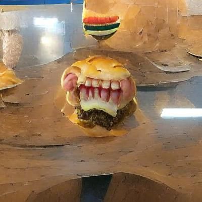 A burger with teeth