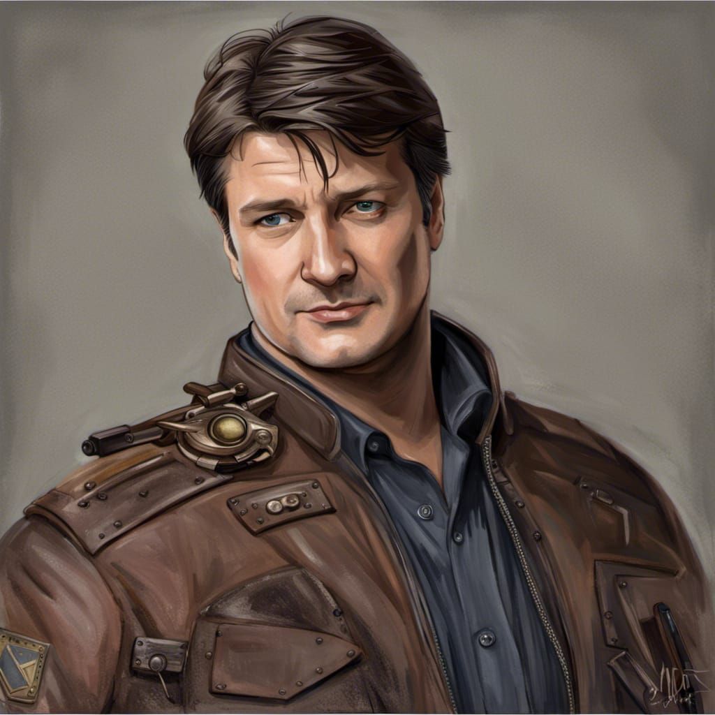 Nathan Fillion, Captain Mal, portrait