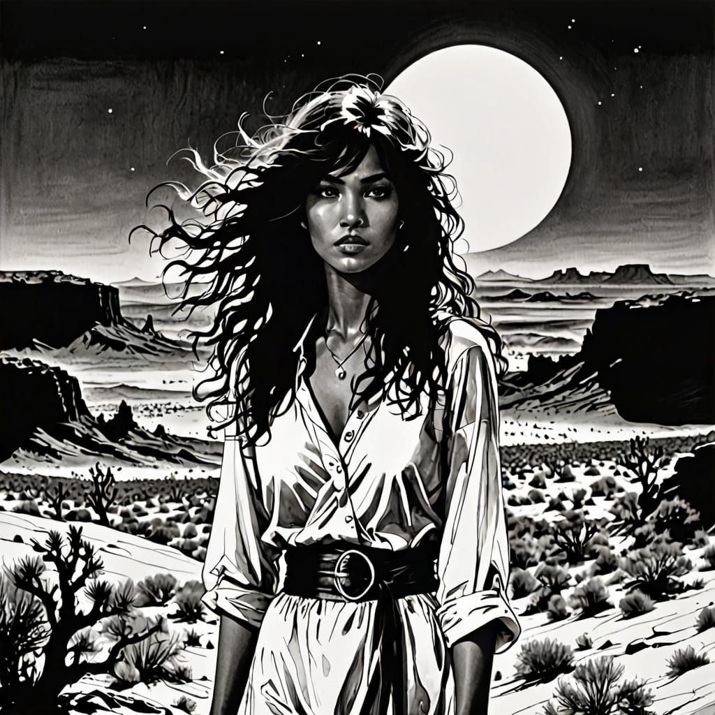 a mystical  Landscape by Guido Crepax