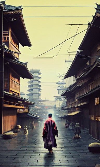 Walk, on a rainy day in Kyoto.
