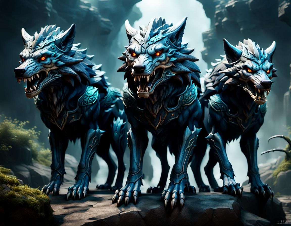 lernean wolf-hydra with (three heads:1,5)
