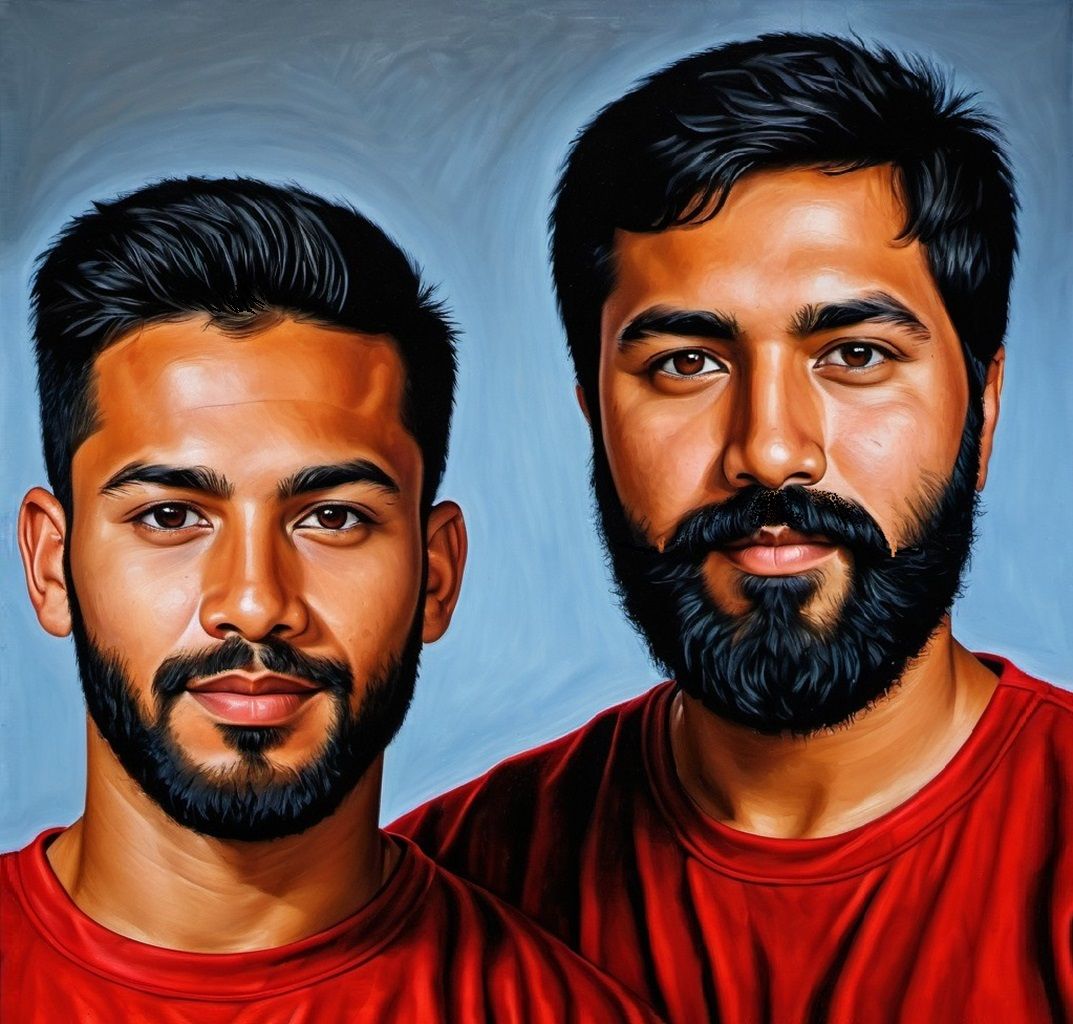 Two young bearded Afghans