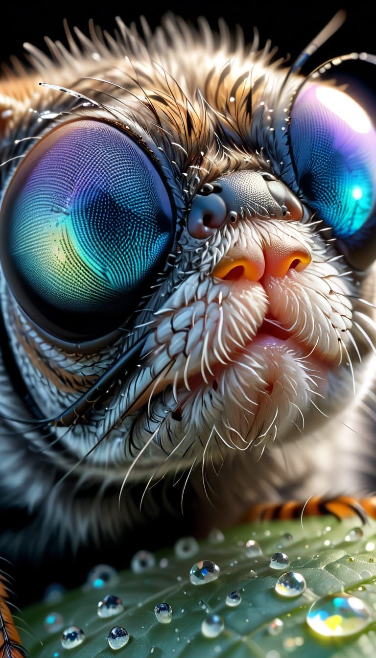 A fly on a cats nose?