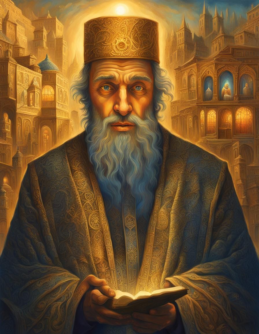 Mystical Shop Encounter in Surreal Fantasy Art