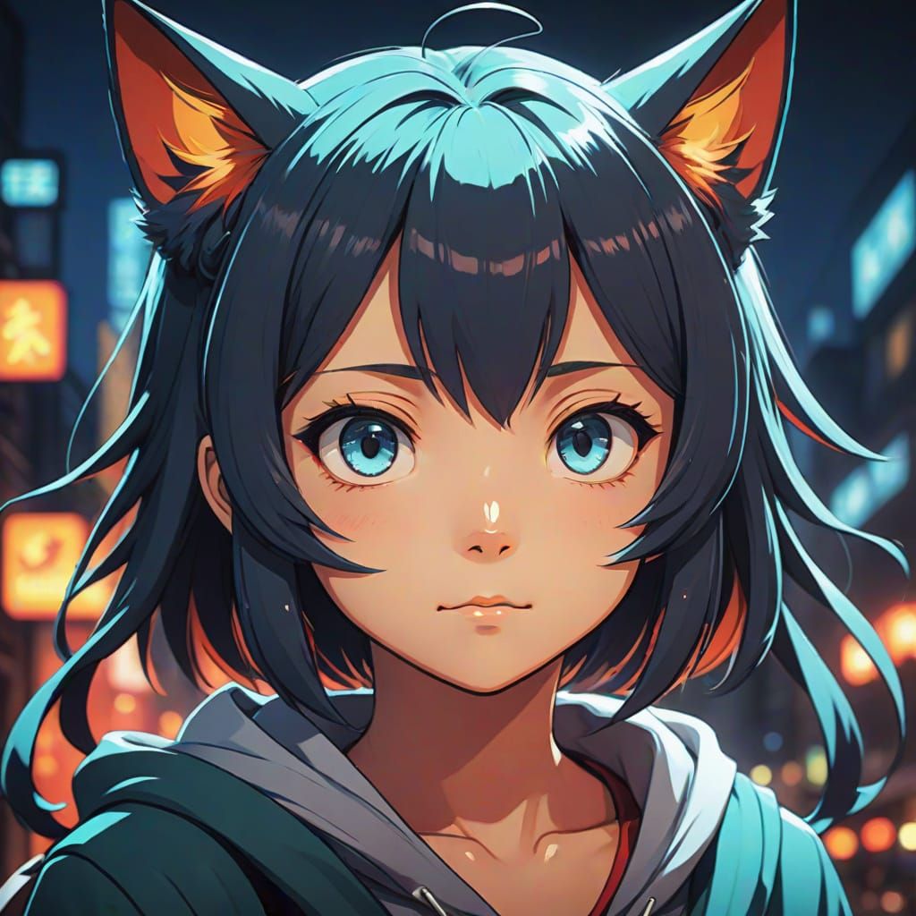 Vibrant Anime Masterpiece with Cel-Shaded Style