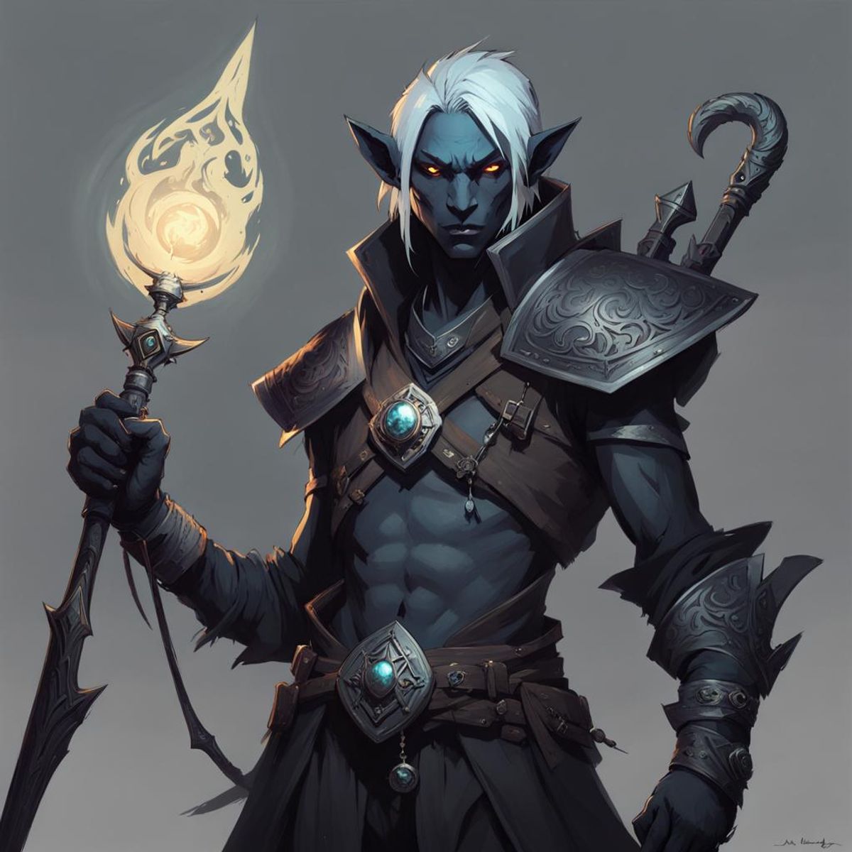 Drow Warlock - Ai Generated Artwork - Nightcafe Creator