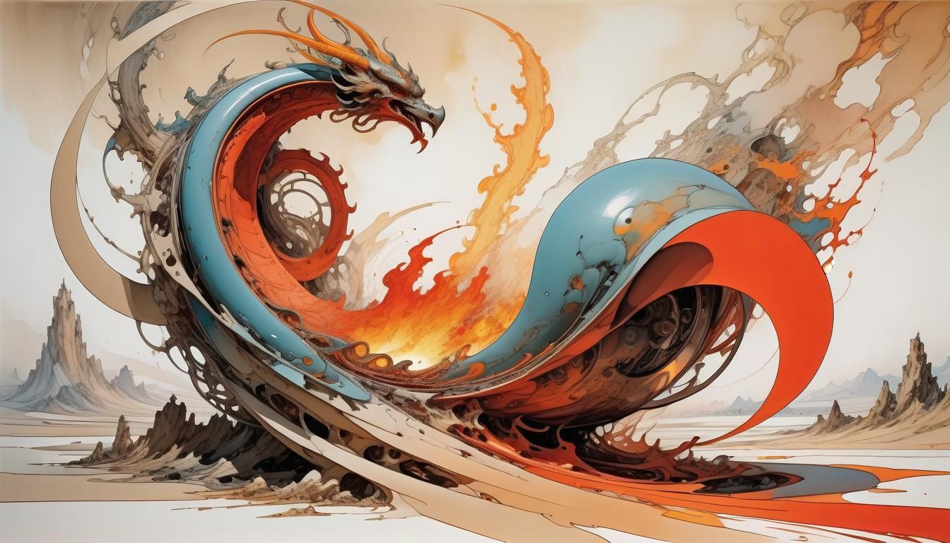 Surreal Dragon Fire Snake Egg