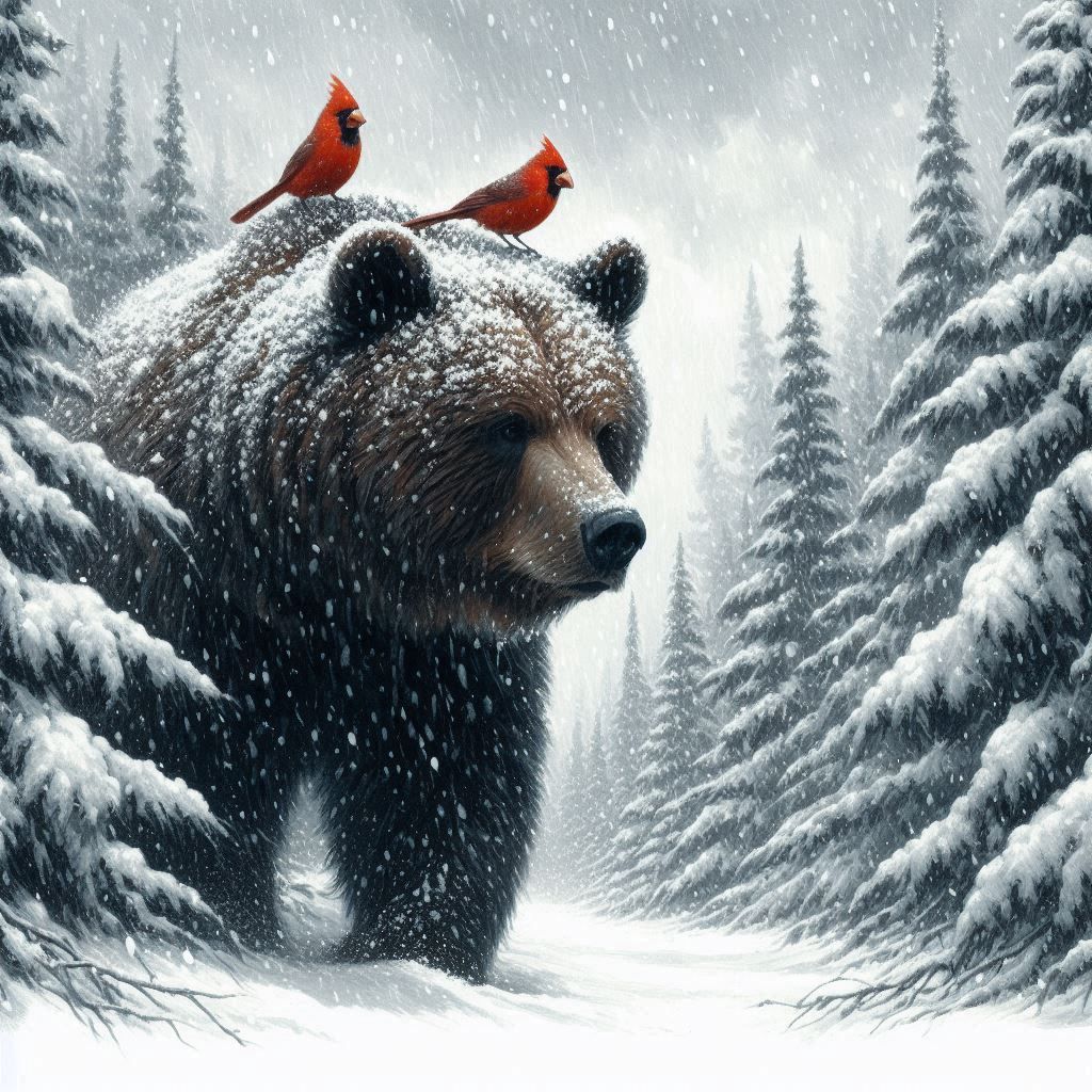 Winter Bear and the Fire Birds