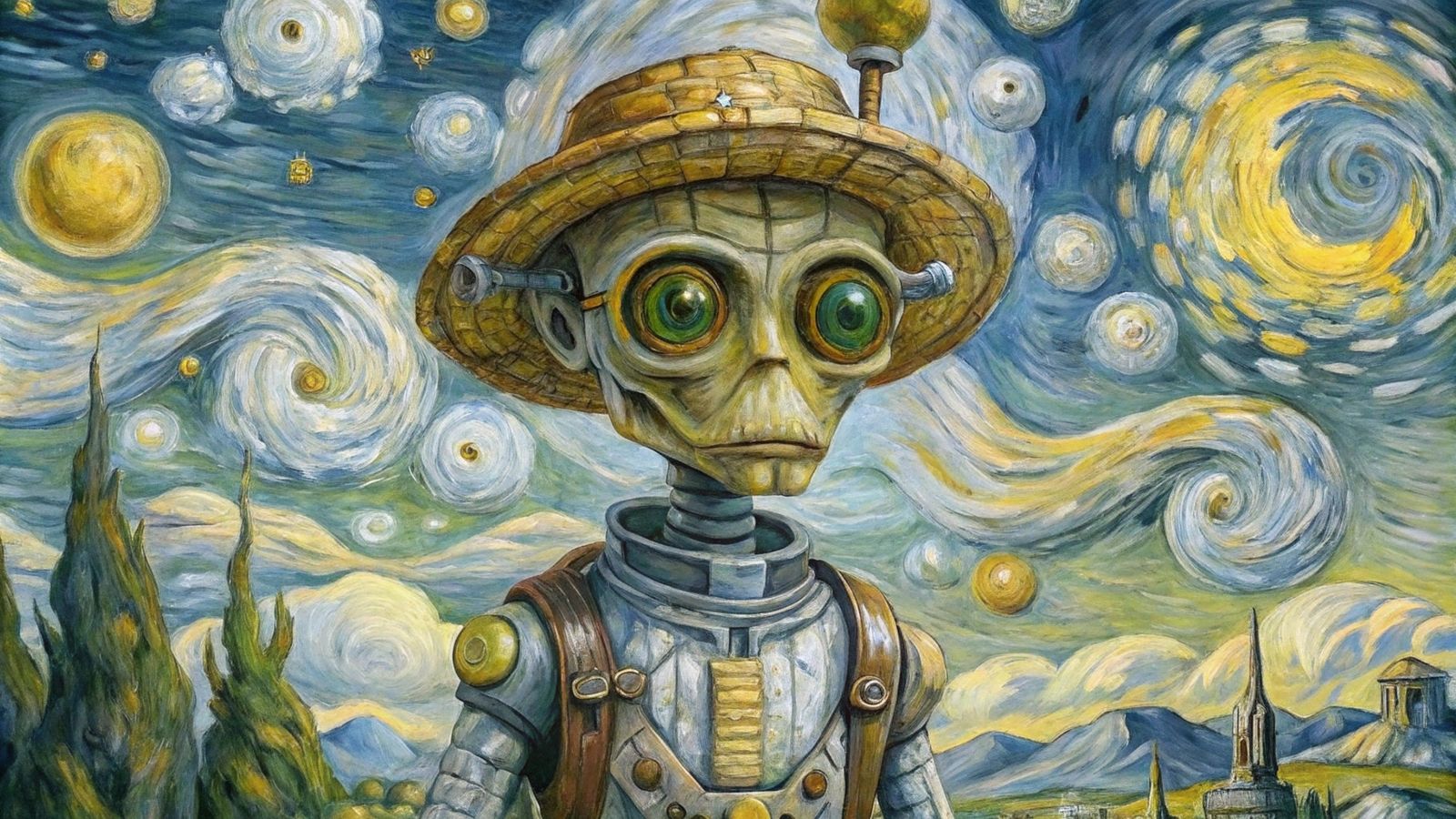Van Gogh style alien
