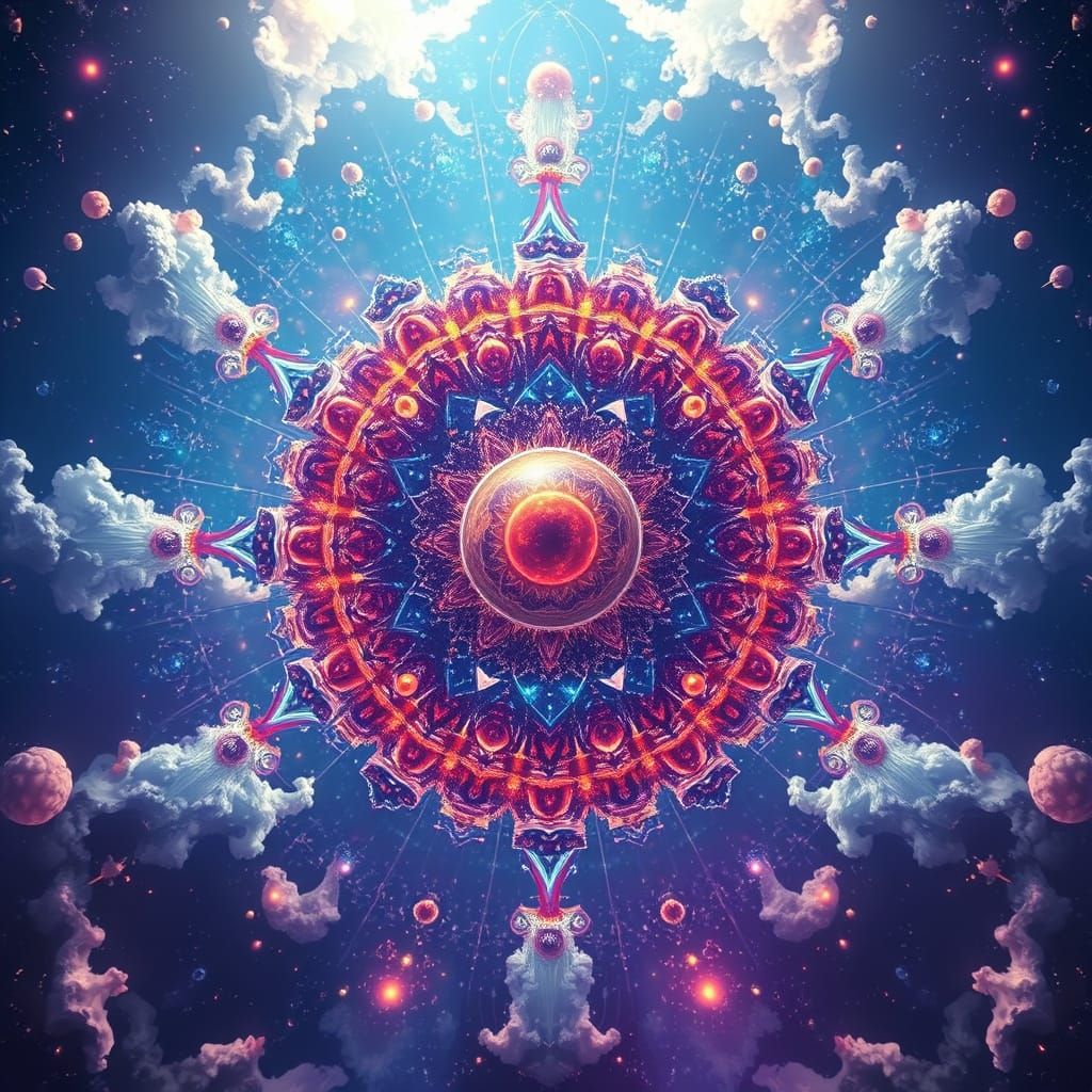 A vision of the earth like an intricate mandala  by @Twiggles