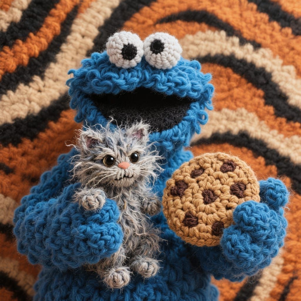 Handarbeit Krümelmonster  by @Flar