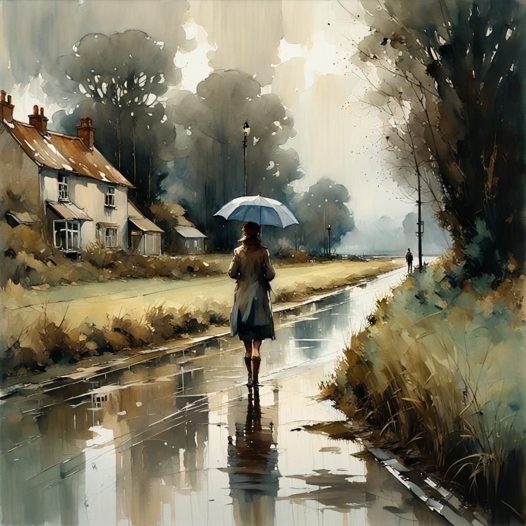 A Walk on a rainy day 