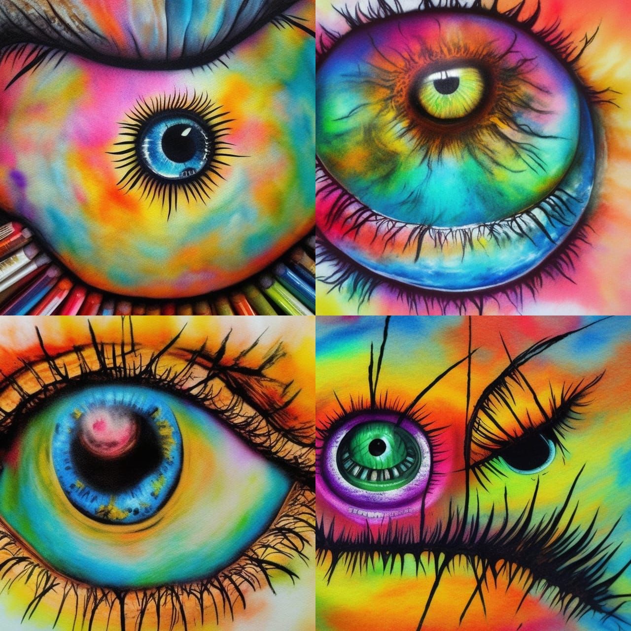 Monster eyeballs Rainbow hour