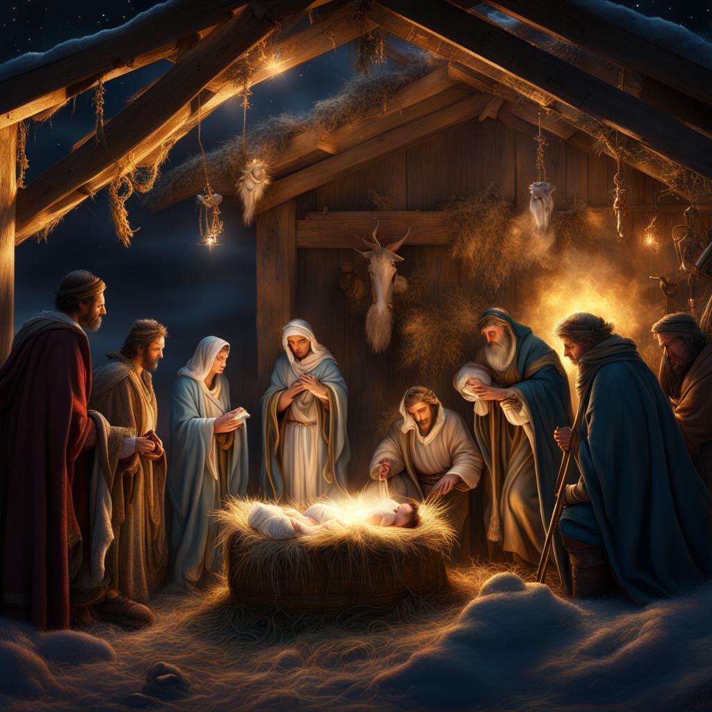 Nativity scene. - AI Generated Artwork - NightCafe Creator