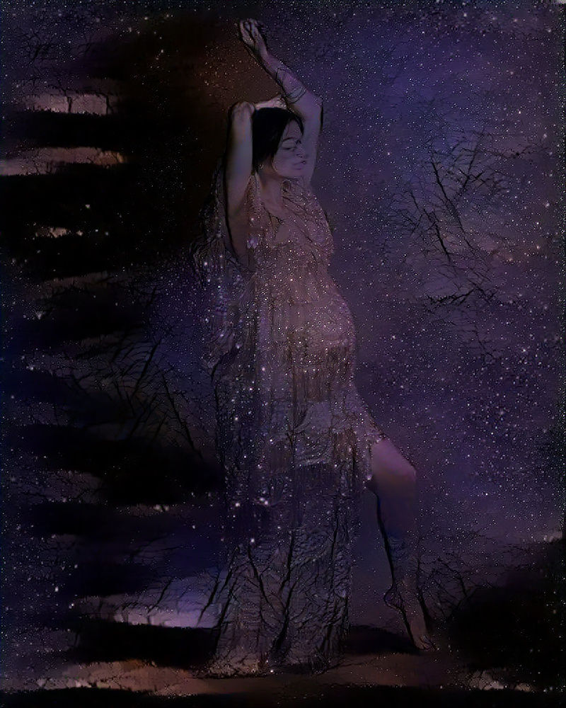 A girl's dream blooms in the dark