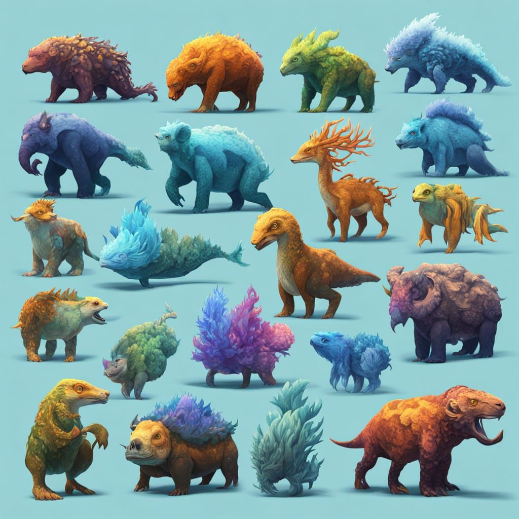 Ecological Biopunk Map: Vibrant World of Fantastic... - AI Art