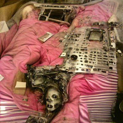 She lay gutted
