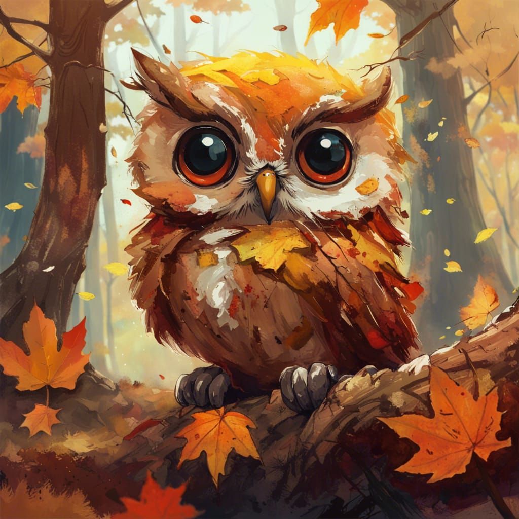 autumn owl  by @Ramzey