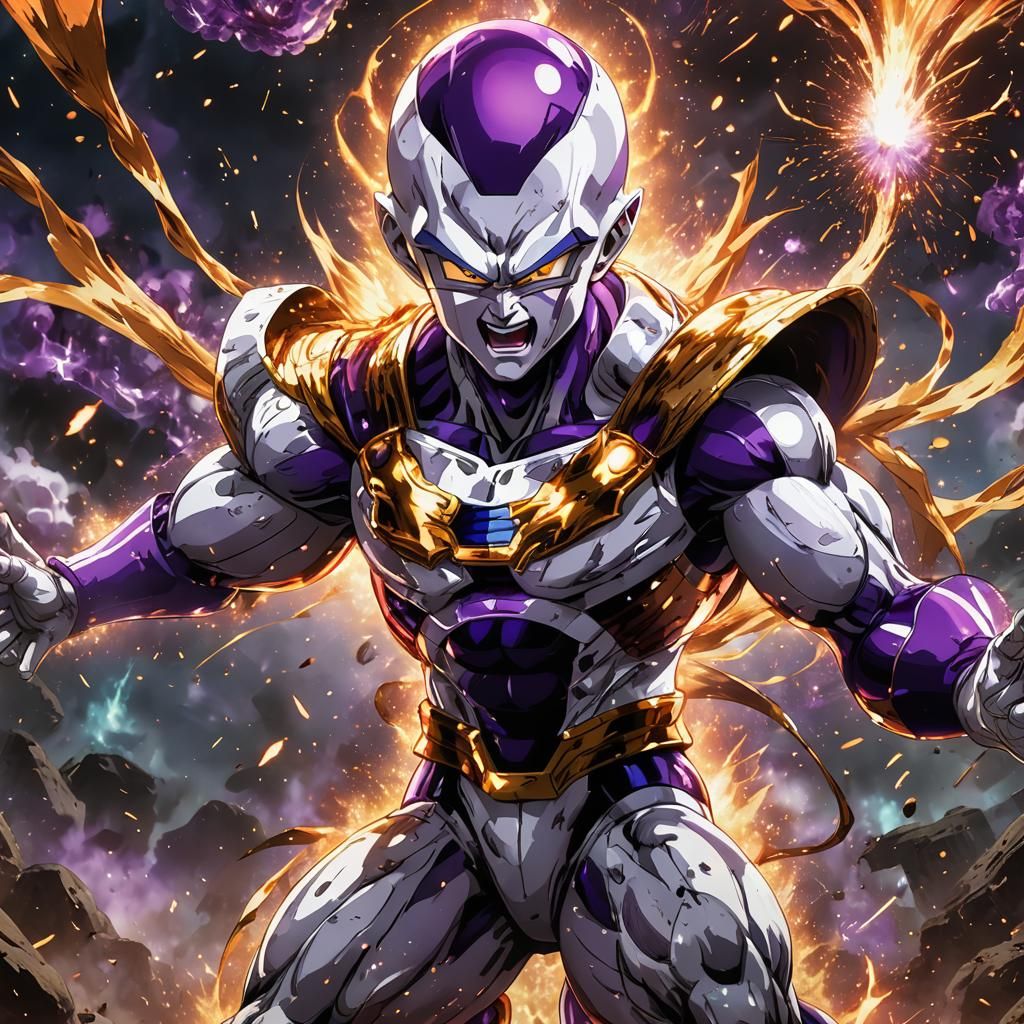 Anime villian Frieza   by @MArt