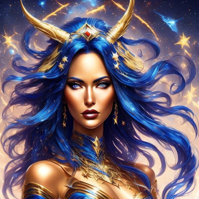 Galactic Warrior in Celestial Armor