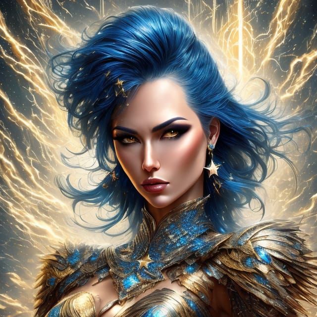 Cyberpunk Goddess of the Cosmos