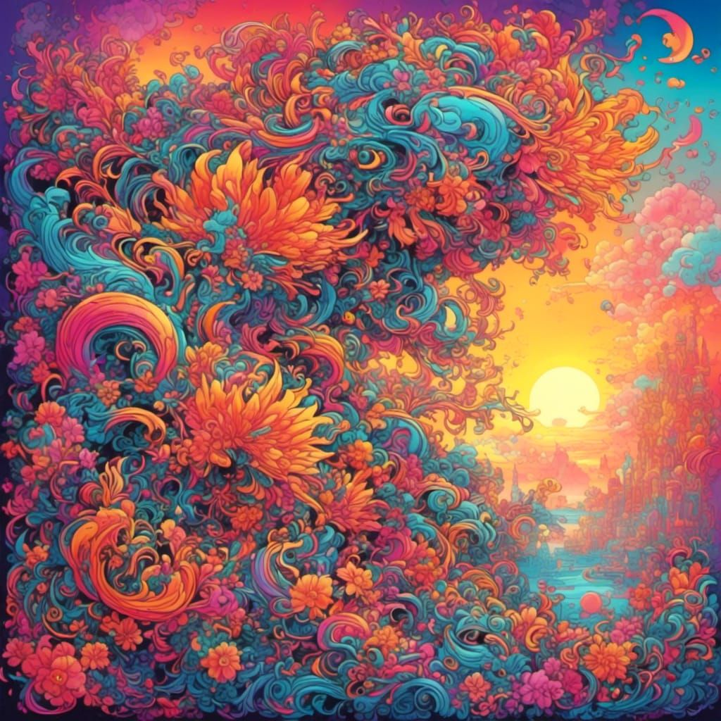 Sunset <lora:MAXimalism:1.0> 