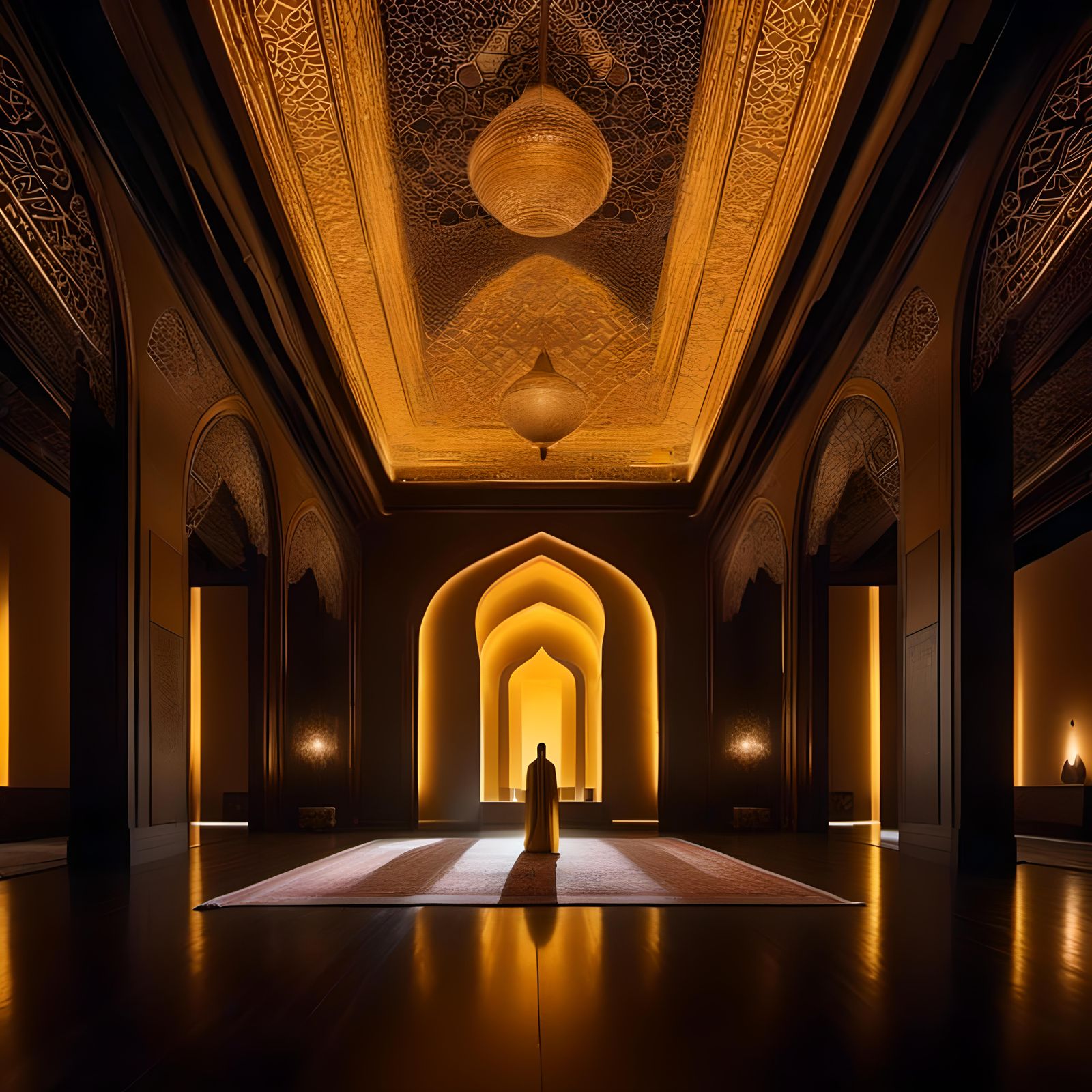 Angel Silhouette in Islamic Architecture