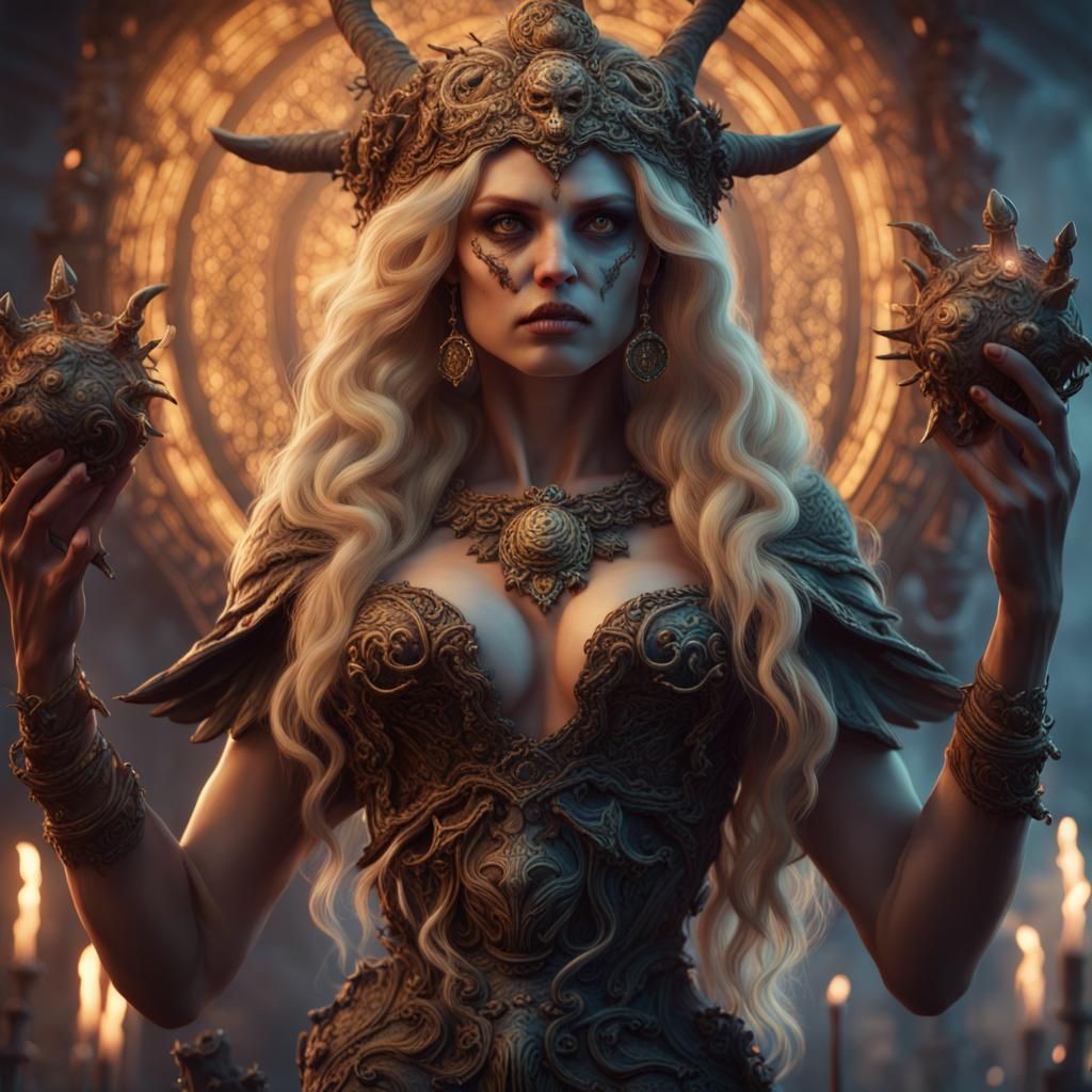 Blonde Goddess of the Undead Hecate - AI Generated Artwork - NightCafe ...