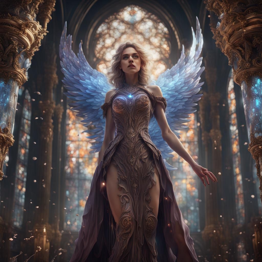 She is angelic and made of glass. - AI Generated Artwork - NightCafe ...