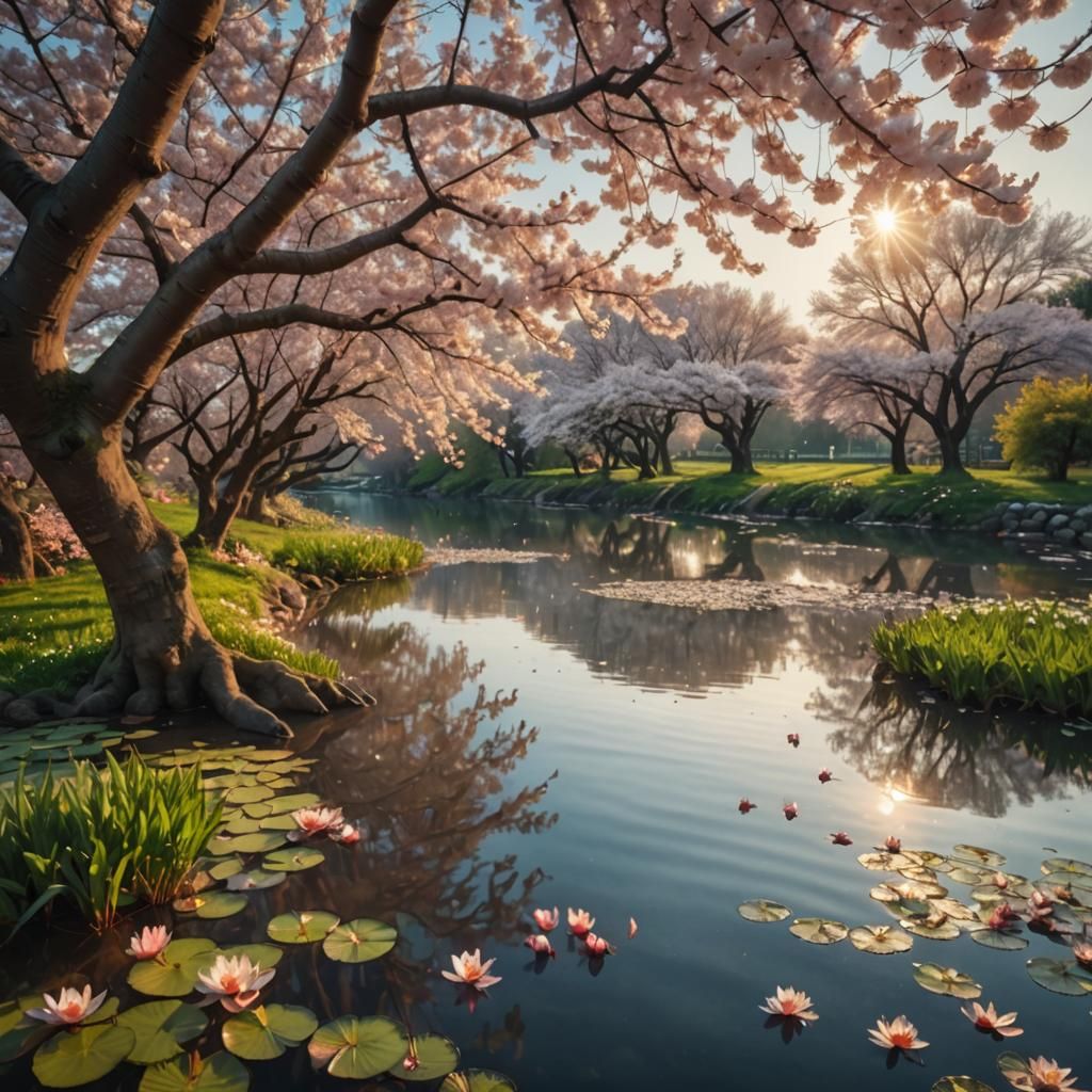 Cherry blossom orchard   by @Vendela Ivory