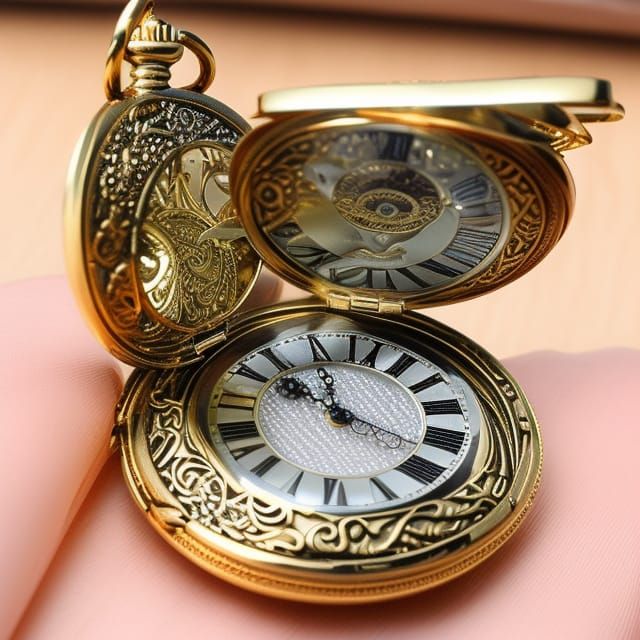 "Golden Vintage Train Locomotive Engine Pocket Watch Jewelry "   by @The Crazy One
