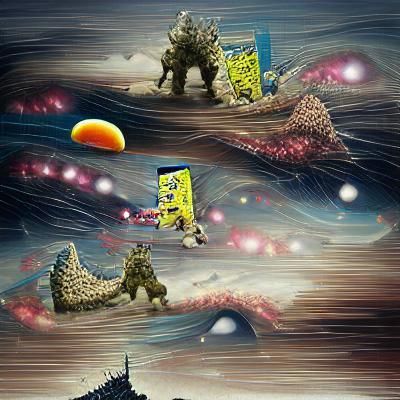 Sponge Bob vs Godzilla Milky Way